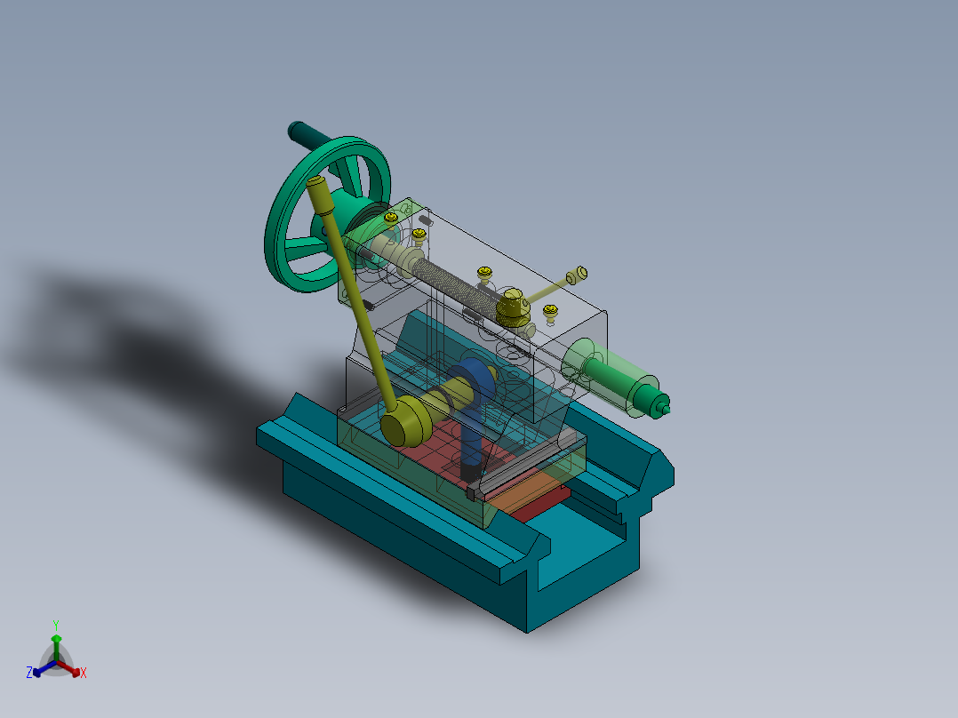 702工程车床顶尖正等轴测图