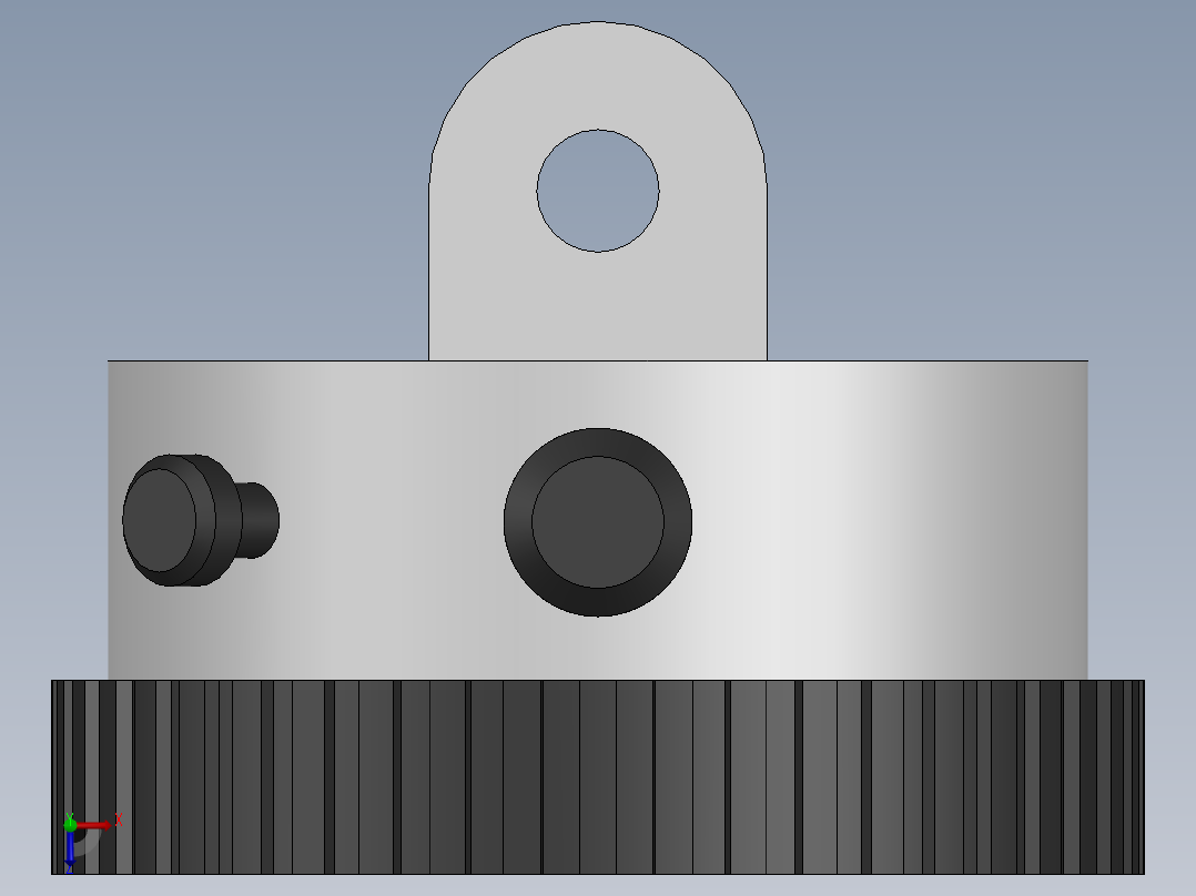 模拟百分表；行程25毫米俯视图