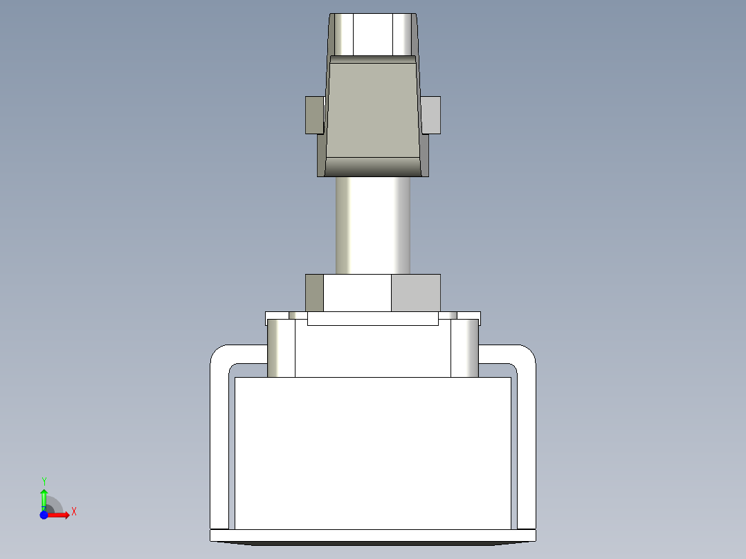 防水迫緊式門扣(B)5573-3D多系列多零件图纸模型前视图