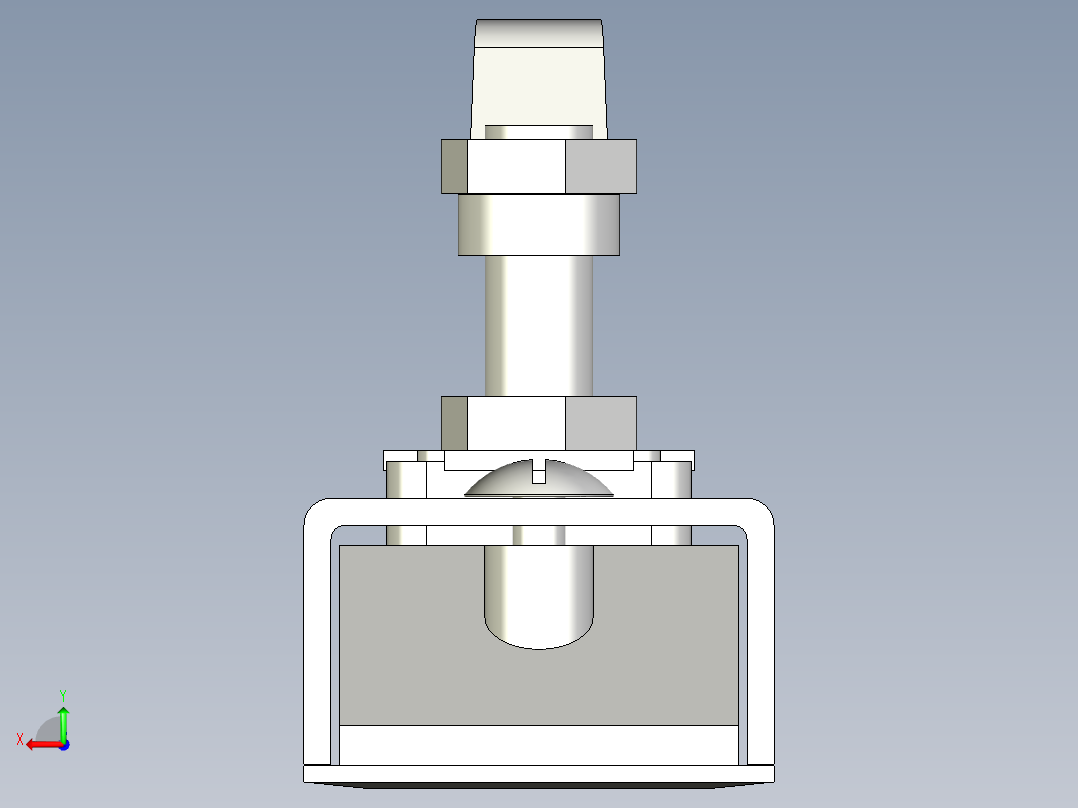 防水迫緊式門扣(B)5573-3D多系列多零件图纸模型后视图
