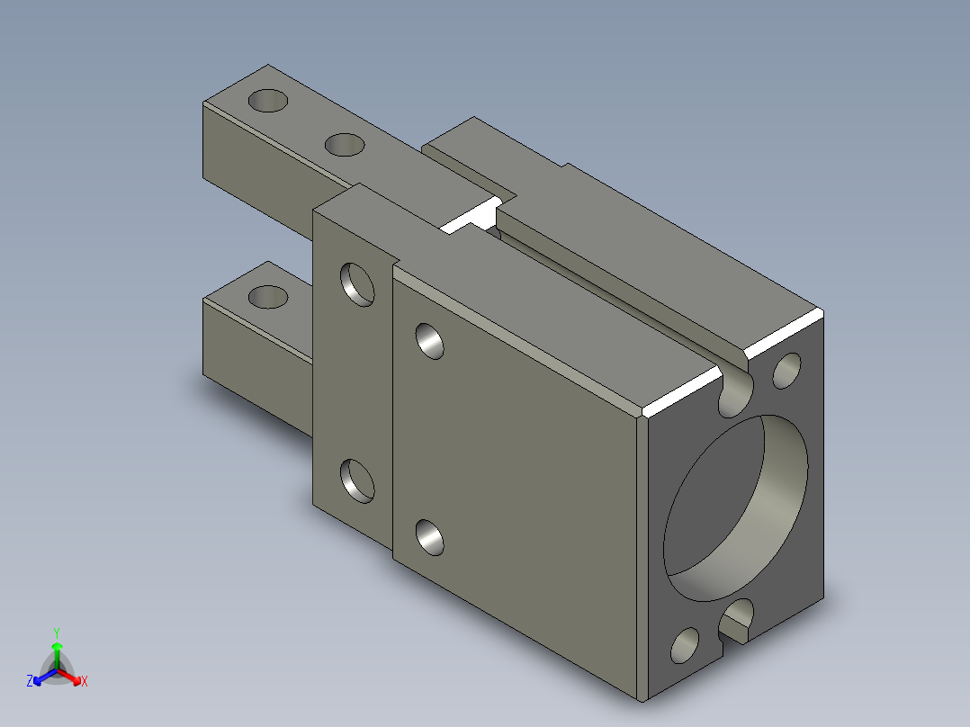 普通气爪PH09-16正等轴测图