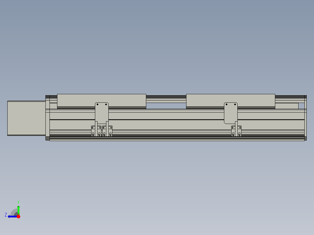 直线模组LHB21-L40-S300-R(B)设计图纸右视图