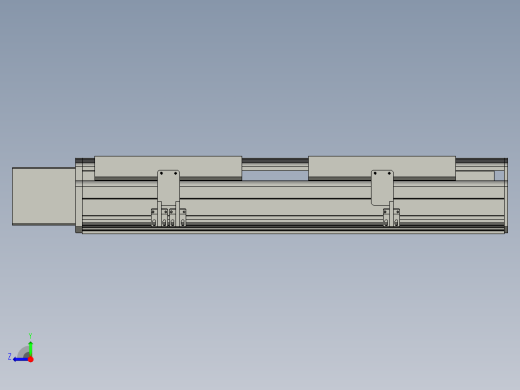 直线模组LHB21-L40-S300-R(B)设计图纸右视缩略图