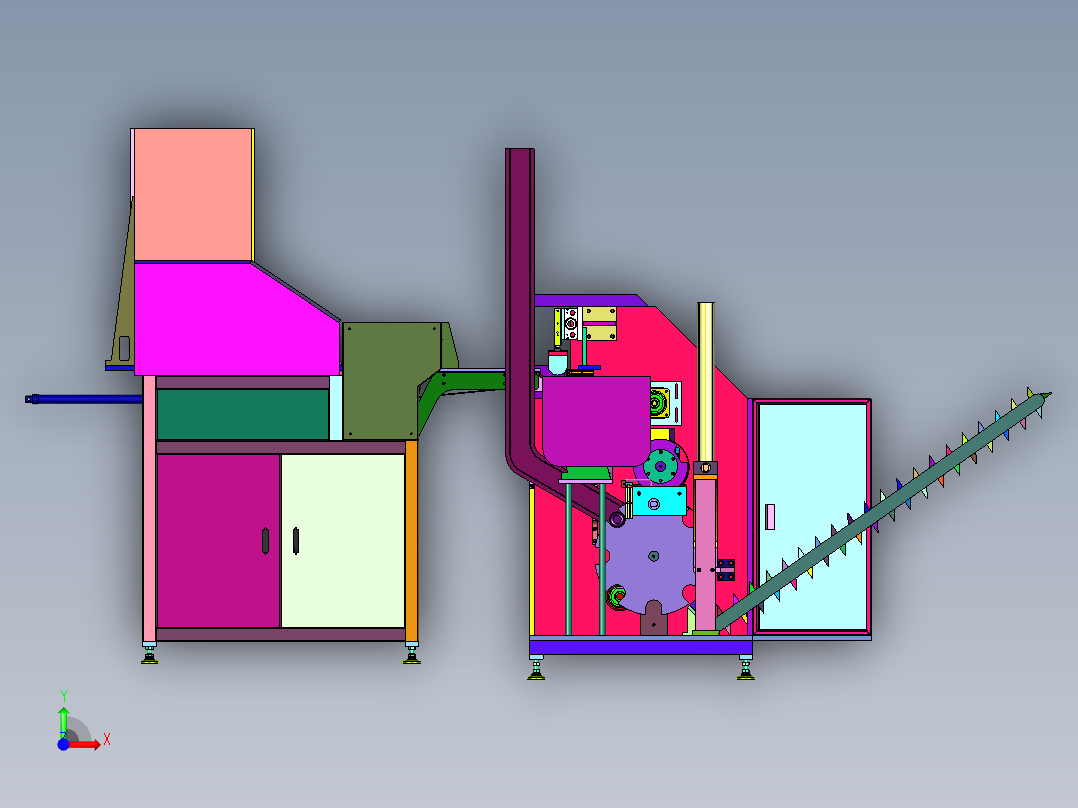 一次性采样棉签切断机前视图