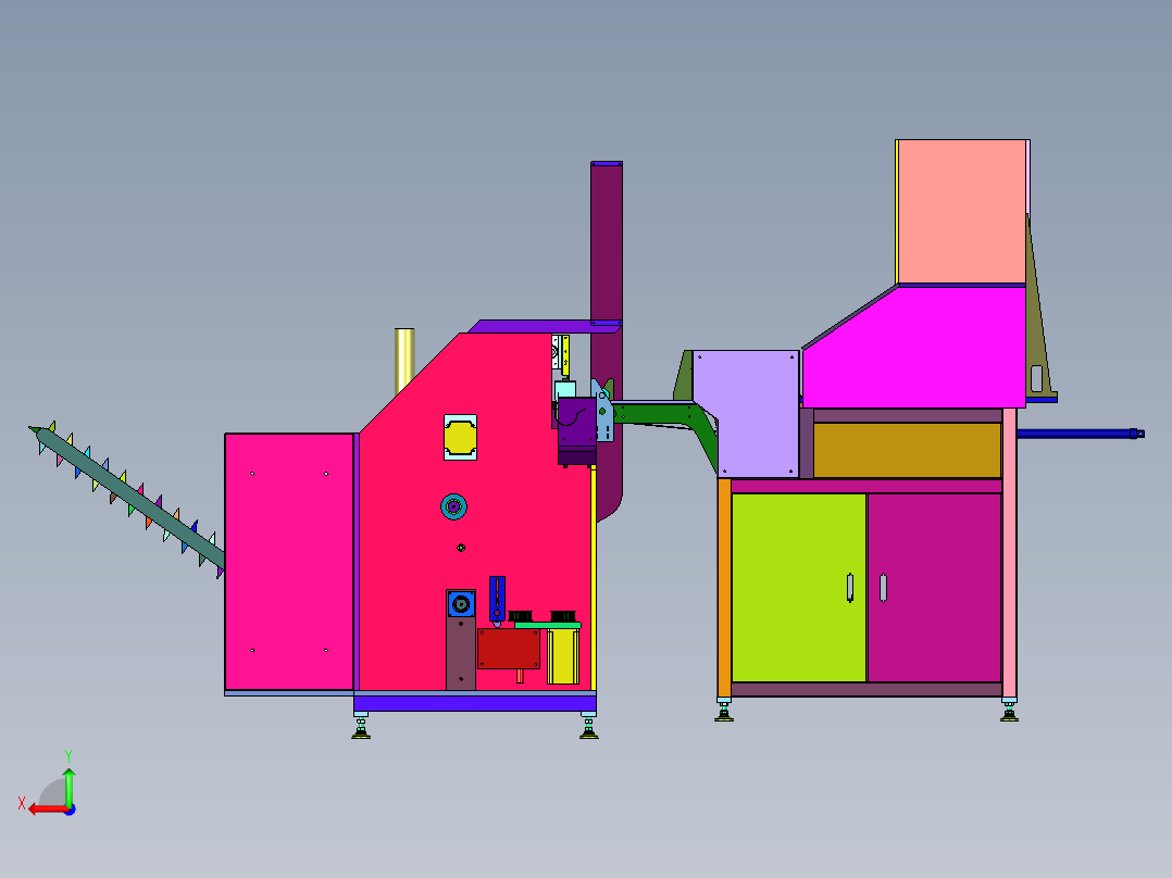 一次性采样棉签切断机后视图