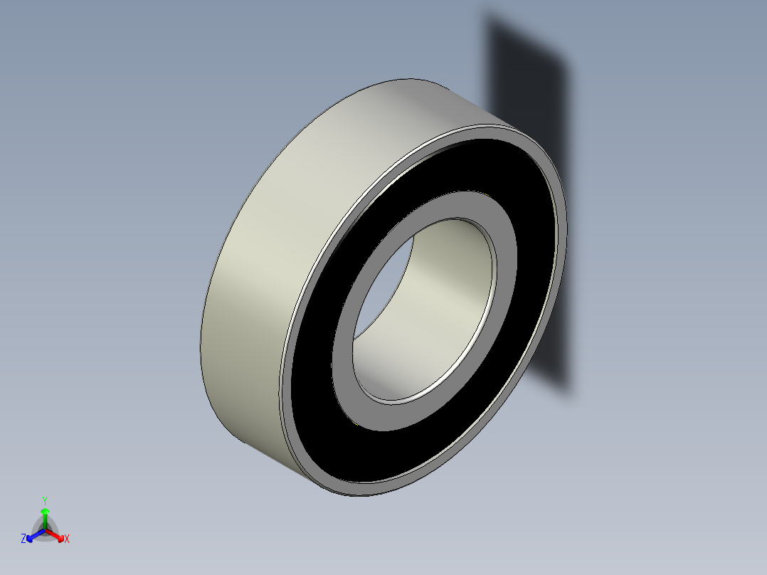 角接触球轴承7003AC正等轴测图