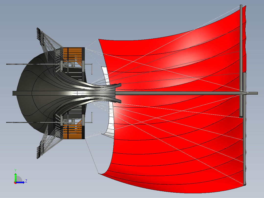 希腊桨帆船图纸左视图