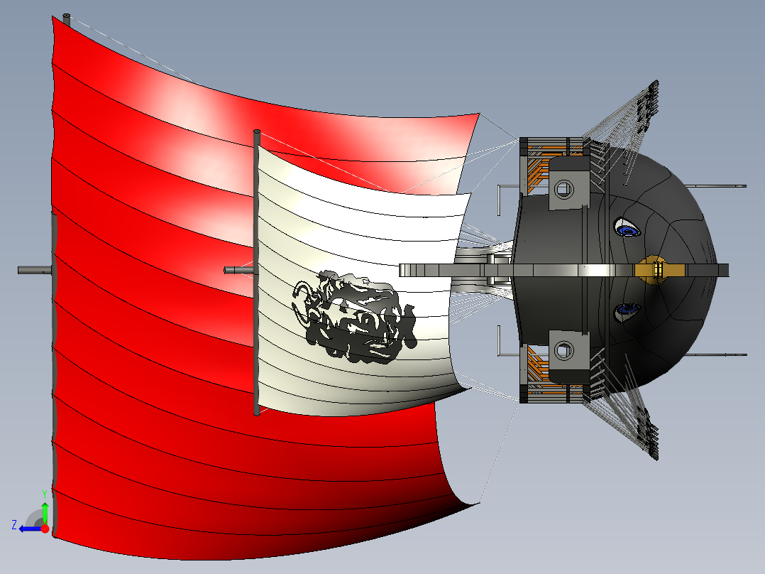 希腊桨帆船图纸右视图