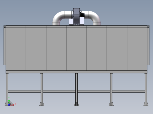喷涂线预热烘干隧道炉设计前视缩略图
