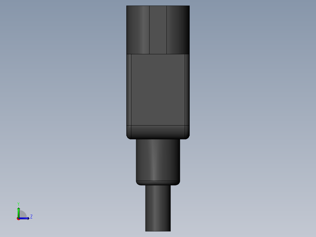 2xusb-port-双USB A型母头带耳朵左视图