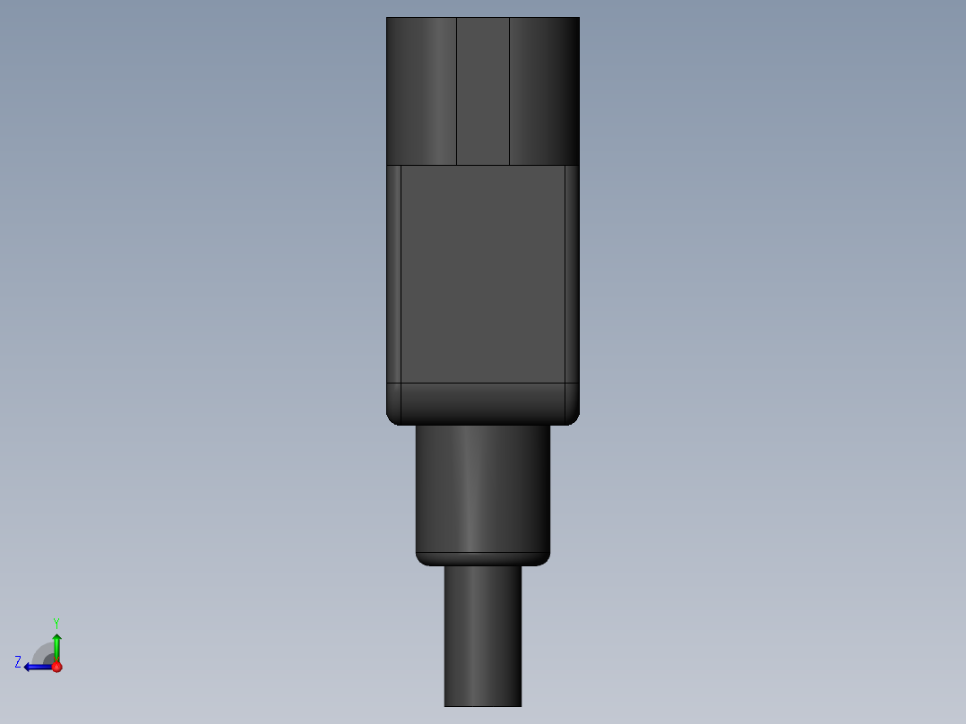 2xusb-port-双USB A型母头带耳朵右视图