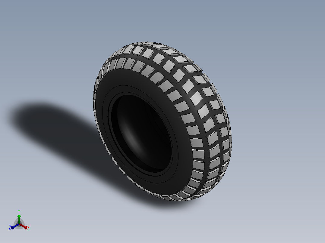 轮胎、车轮、轮毂(33)正等轴测图