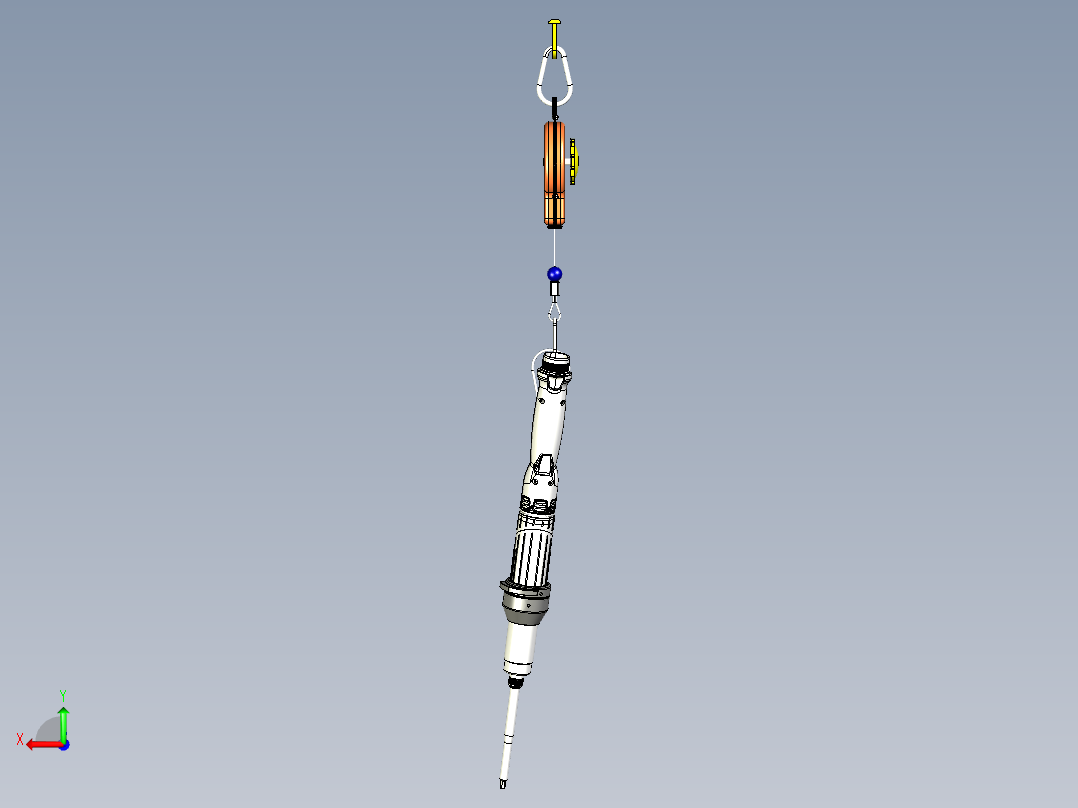 电动螺丝刀挂钩平衡器组后视图