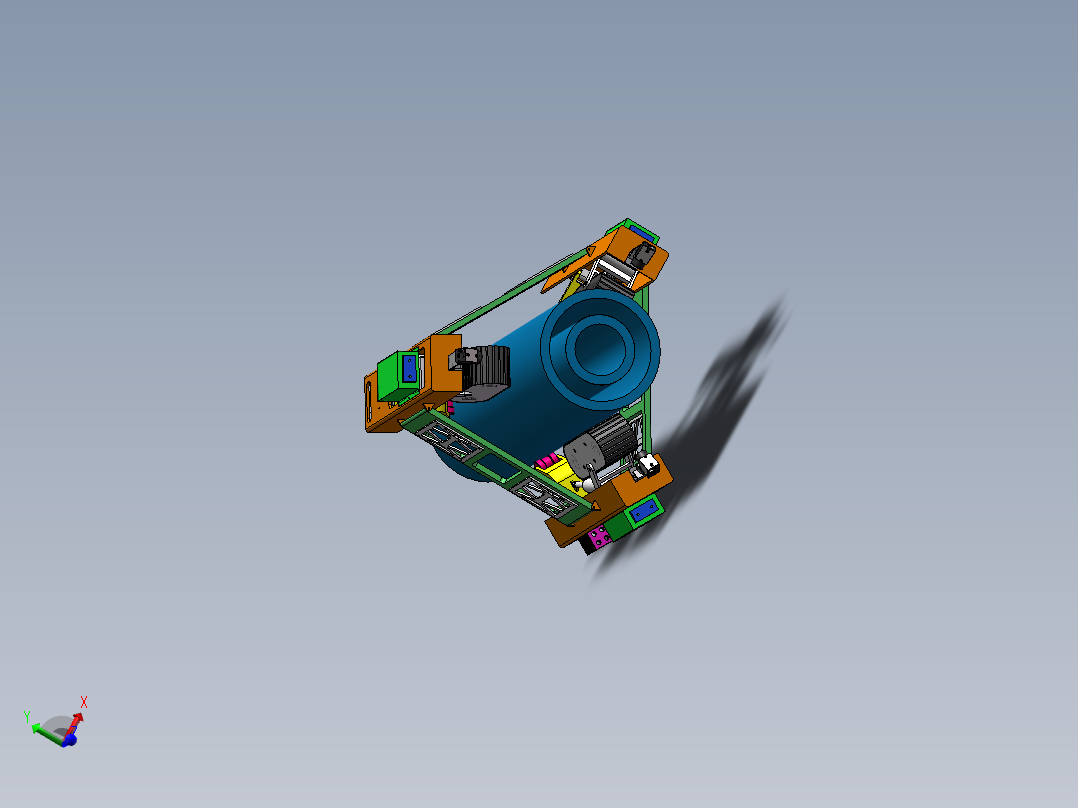 爬杆机器人三维