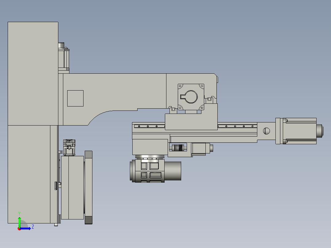 全自动高精度桌面精雕机左视图