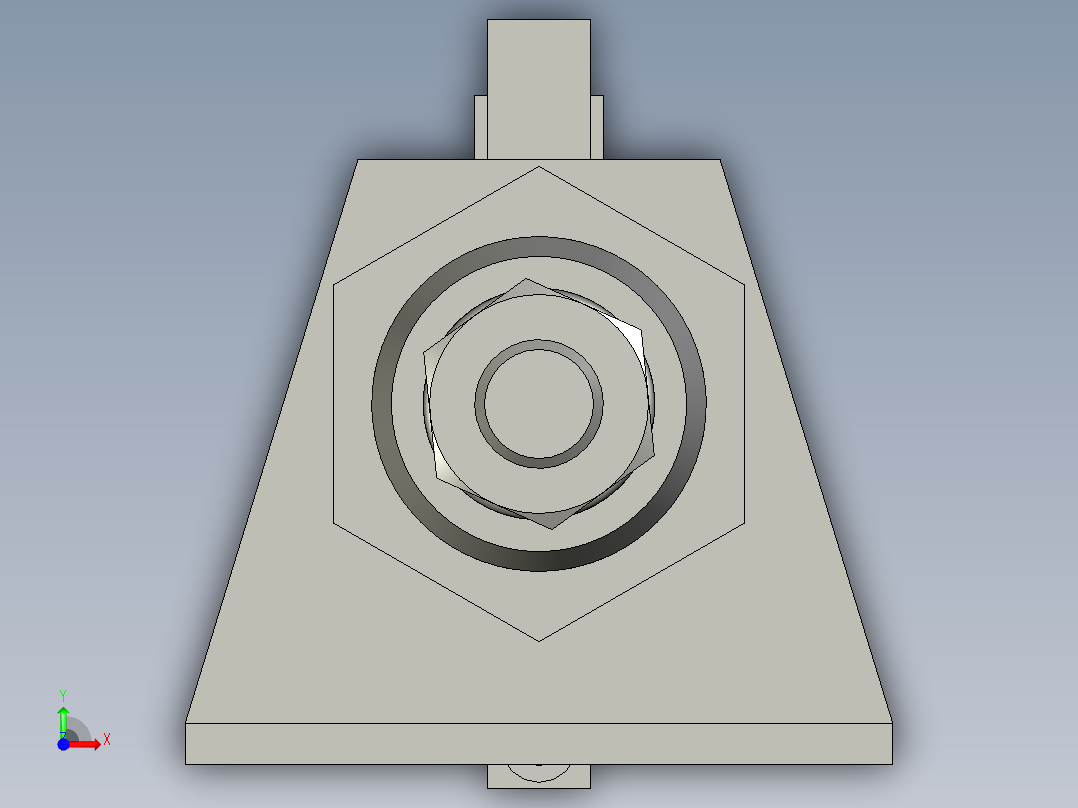 夹爪步阀横移气缸前视图