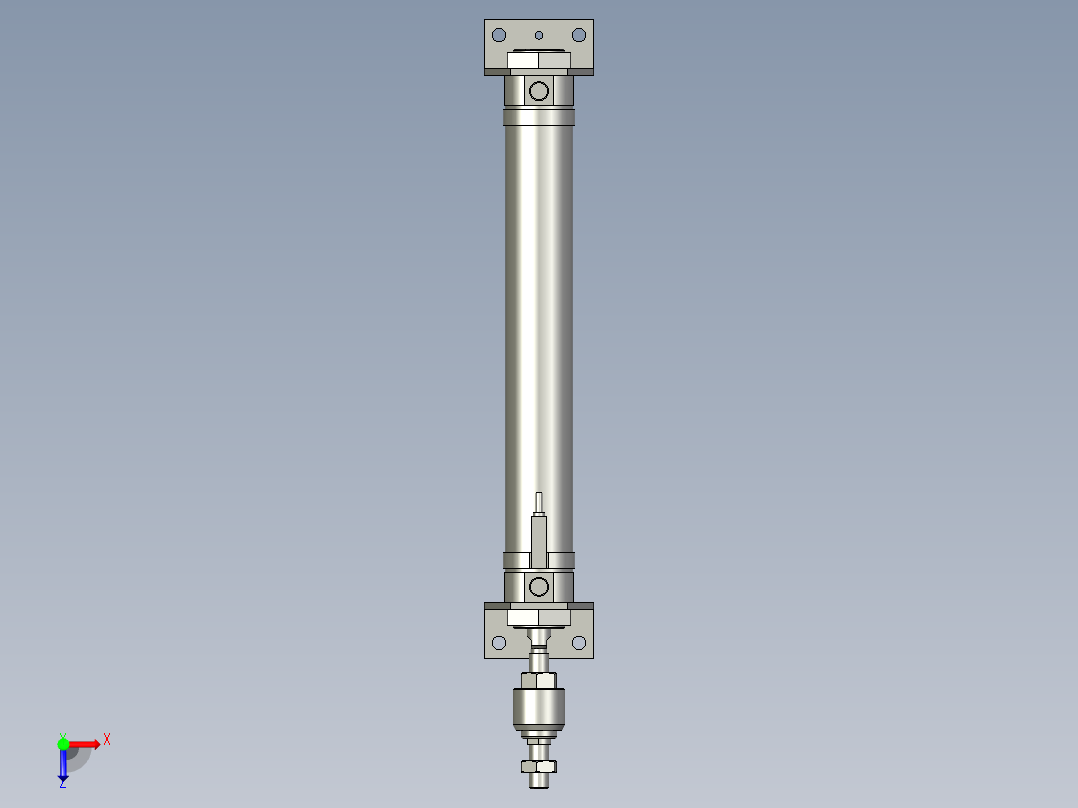 夹爪步阀横移气缸俯视图