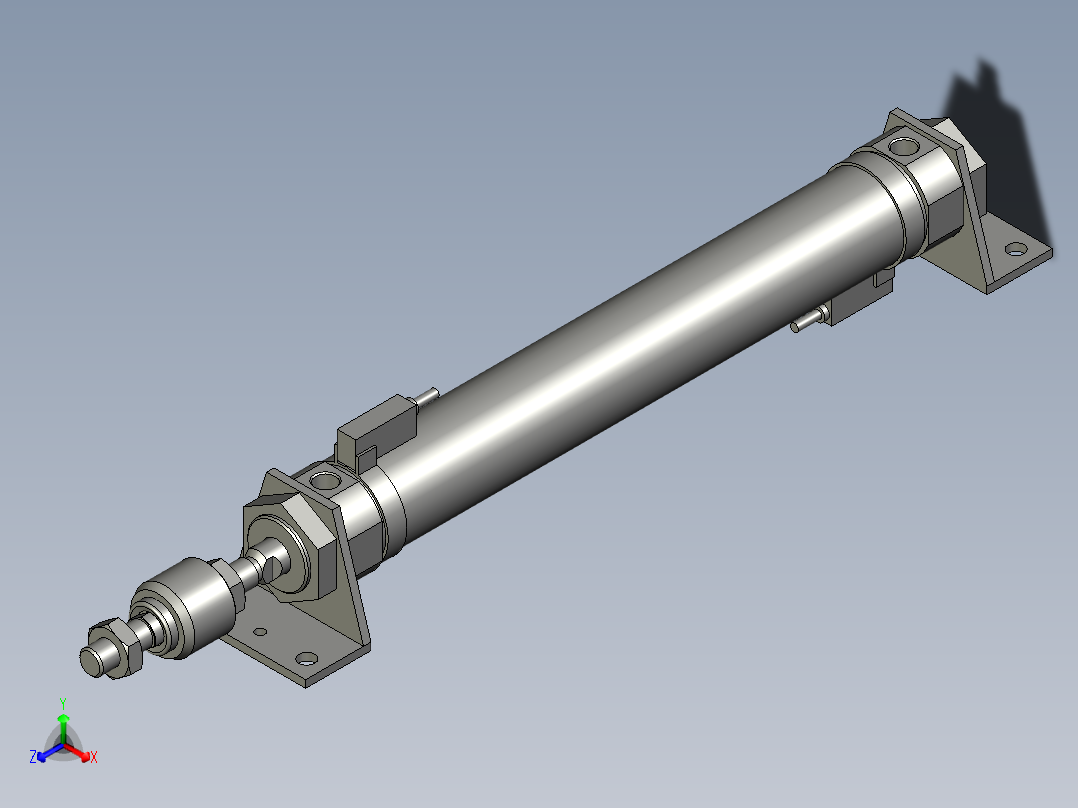 夹爪步阀横移气缸正等轴测图