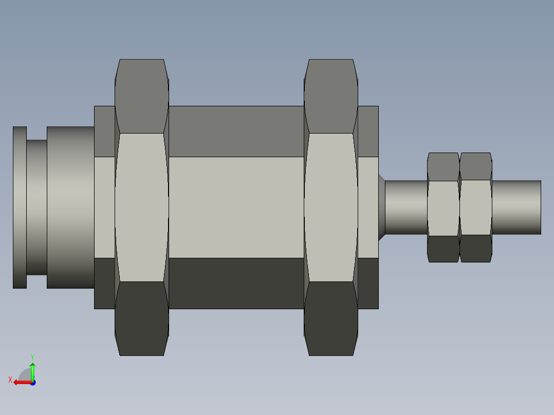 气缸CJPB10-10(0)后视图