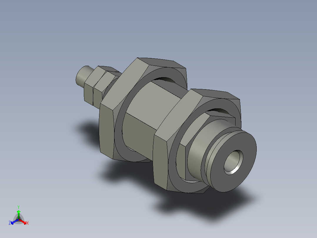 气缸CJPB10-10(0)正等轴测图