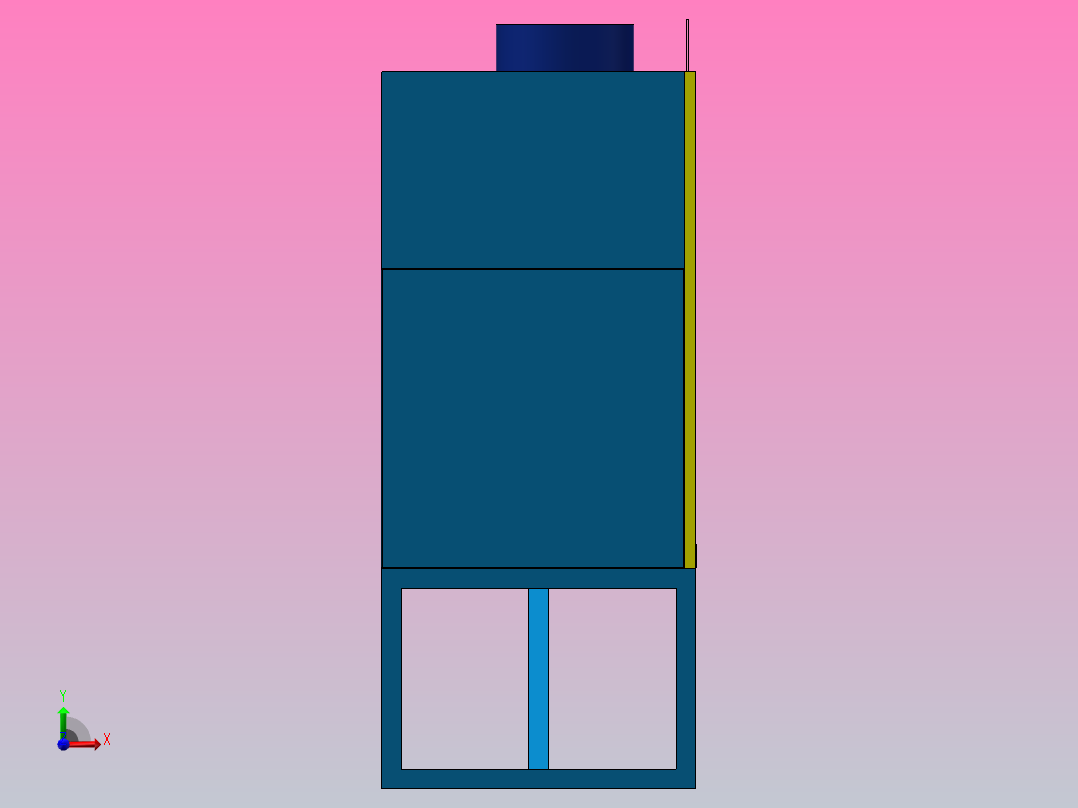 标定台钣金3D详图前视图