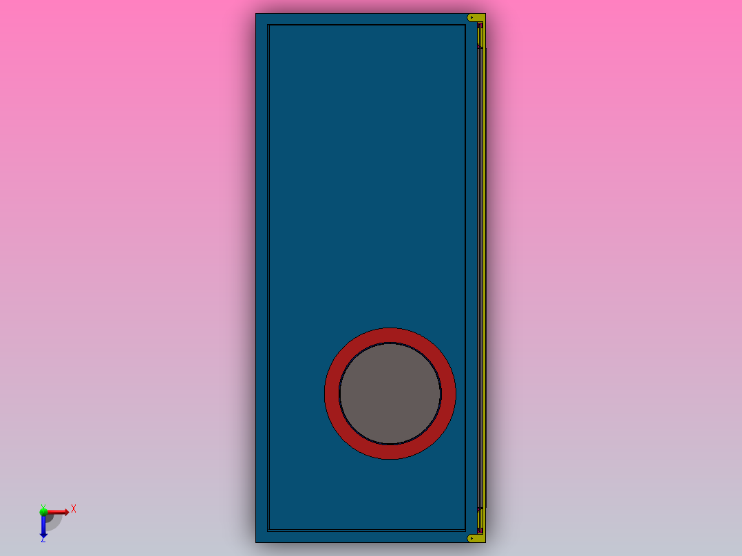 标定台钣金3D详图俯视图