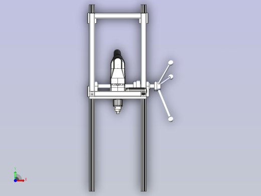 自动化钻铣一体机床模型前视缩略图