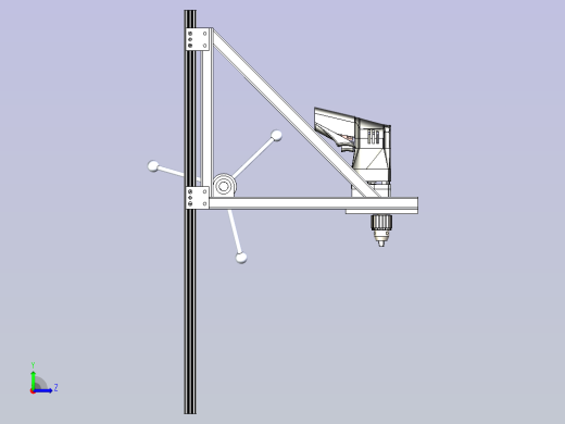 自动化钻铣一体机床模型左视缩略图