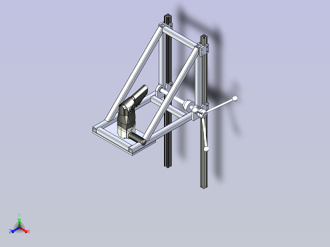 自动化钻铣一体机床模型正等轴测图