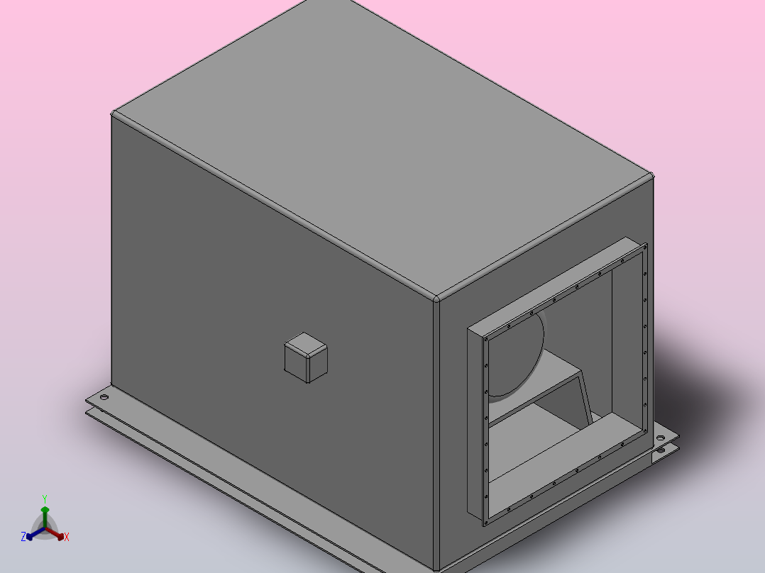 HLF-6系列低噪声混流风机箱[HLF-6-3.5]主视图