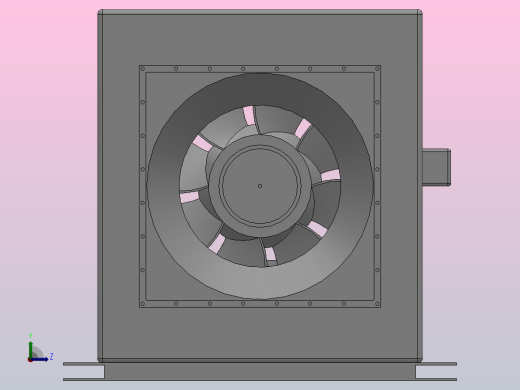 HLF-6系列低噪声混流风机箱[HLF-6-3.5]左视缩略图