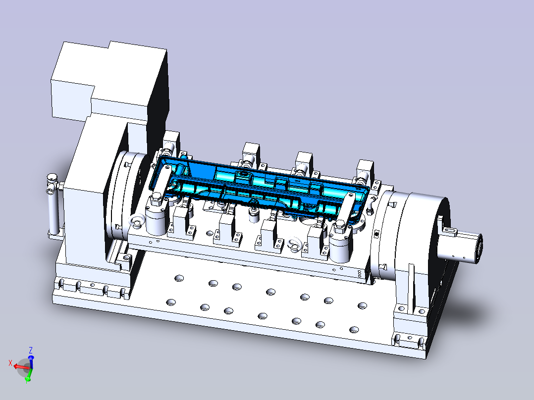 壳体CNC加工夹具主视图