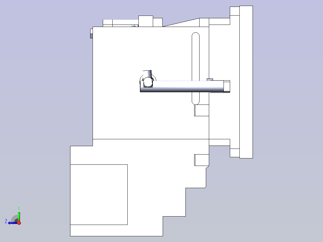 壳体CNC加工夹具右视图