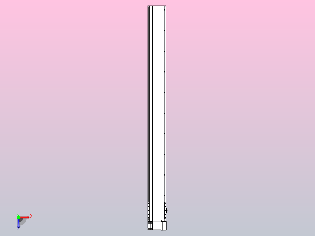皮带直线轴半封闭可选导轨TPA-HNB-175D-140-L1800-RP-C-P75-N3俯视图