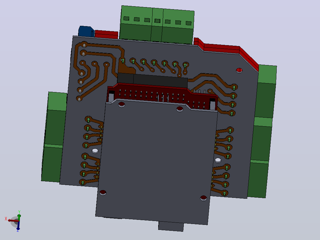 CNC Shield v3的控制器终端适配器主视图