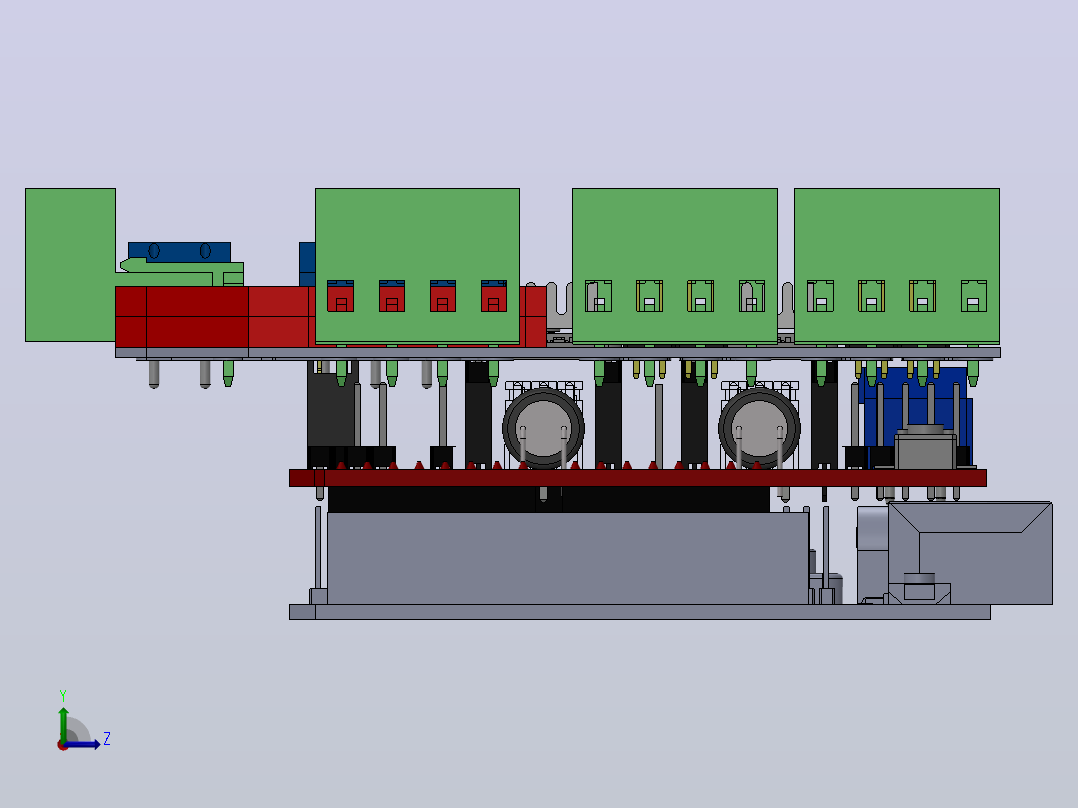 CNC Shield v3的控制器终端适配器左视图