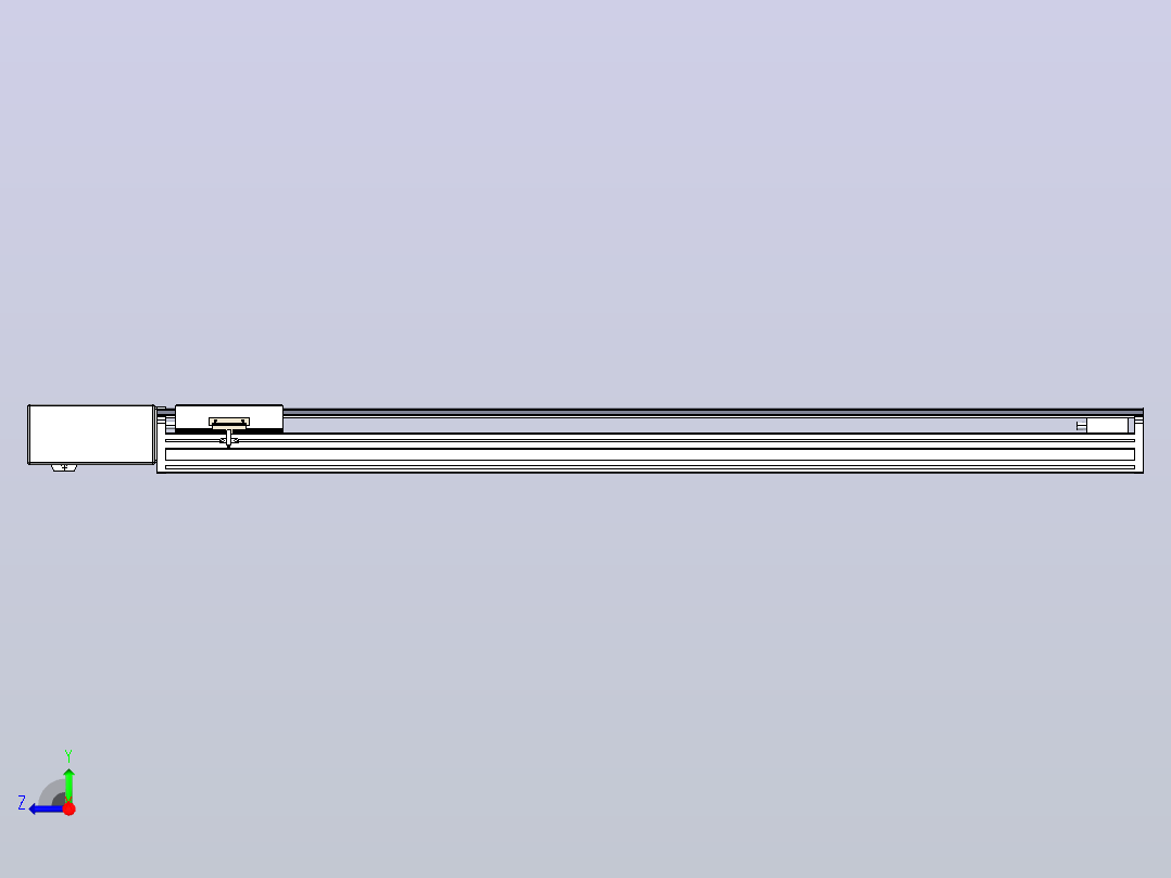 皮带直线轴半封闭可选导轨TPA-HNB-175D-140-L1150-MR-Y-P75-N3右视图