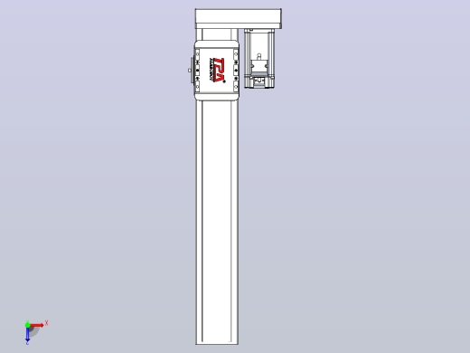 滚珠丝杠直线轴带导轨全封闭TPA-HCR-85D-1610C-L450-ML-C-P20-N3俯视缩略图