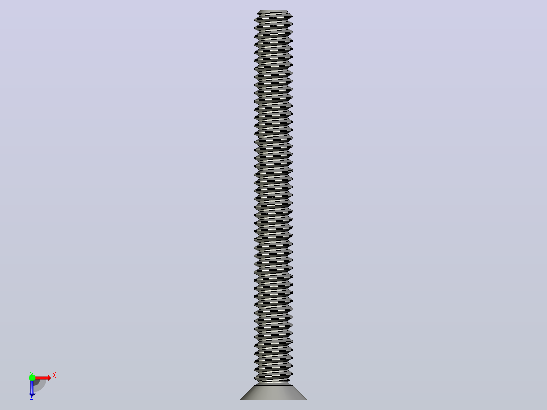 M1.4 L2mm - L12mm DIN965A小公制螺钉俯视图