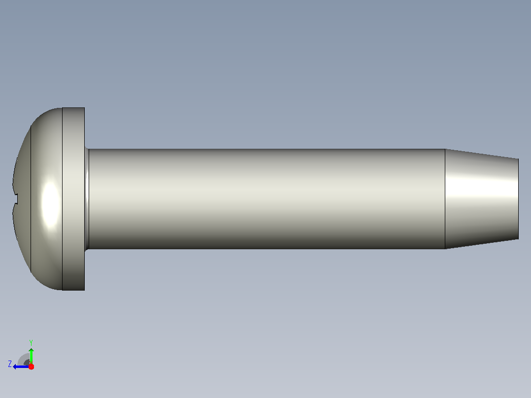 GB845_FH-85 H型槽F型盘头自攻螺钉右视图