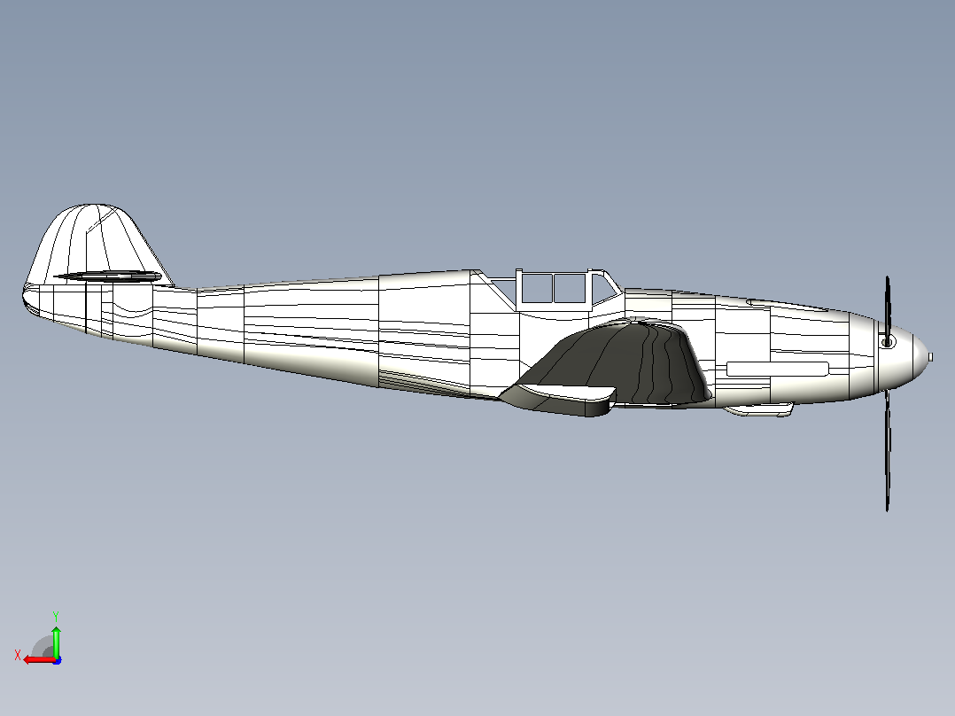 梅塞施密特BF 109 V1后视图