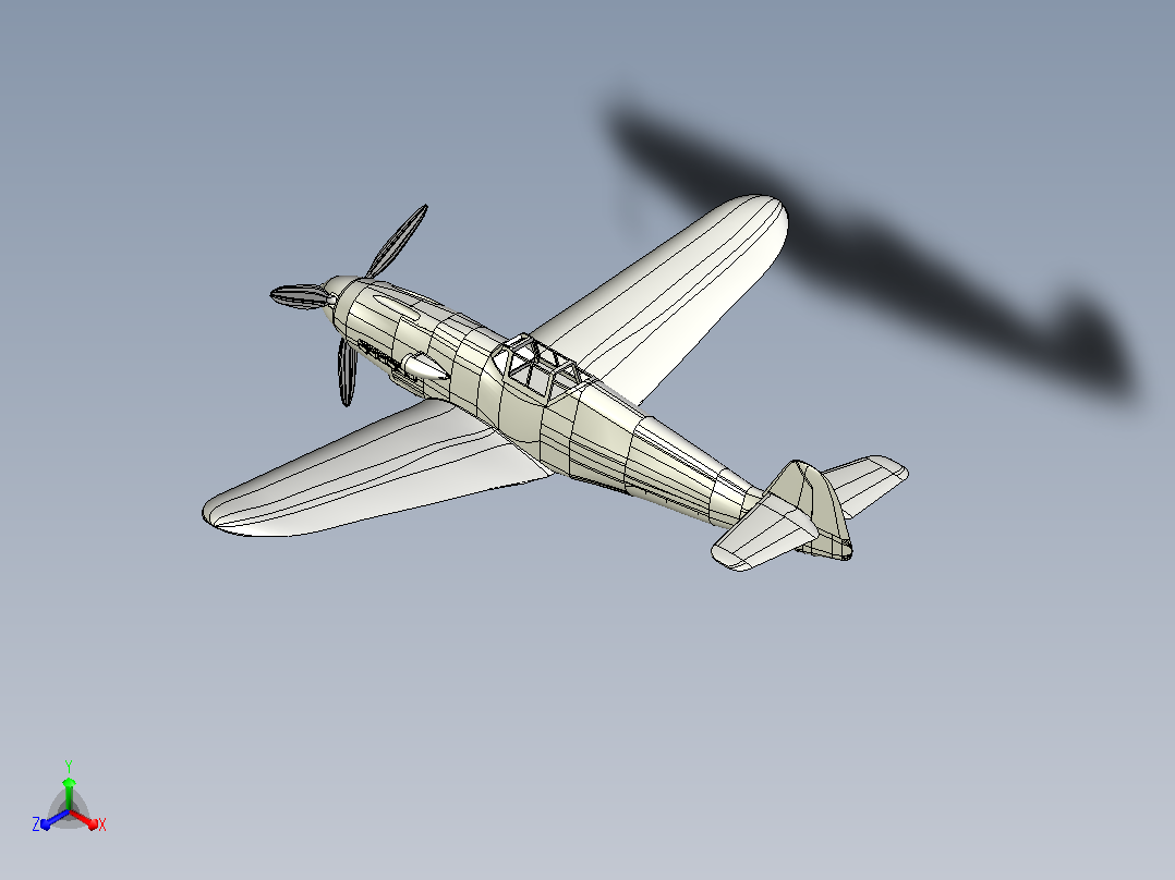 梅塞施密特BF 109 V1正等轴测图