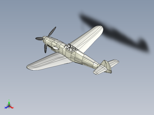 梅塞施密特BF 109 V1正等轴测缩略图