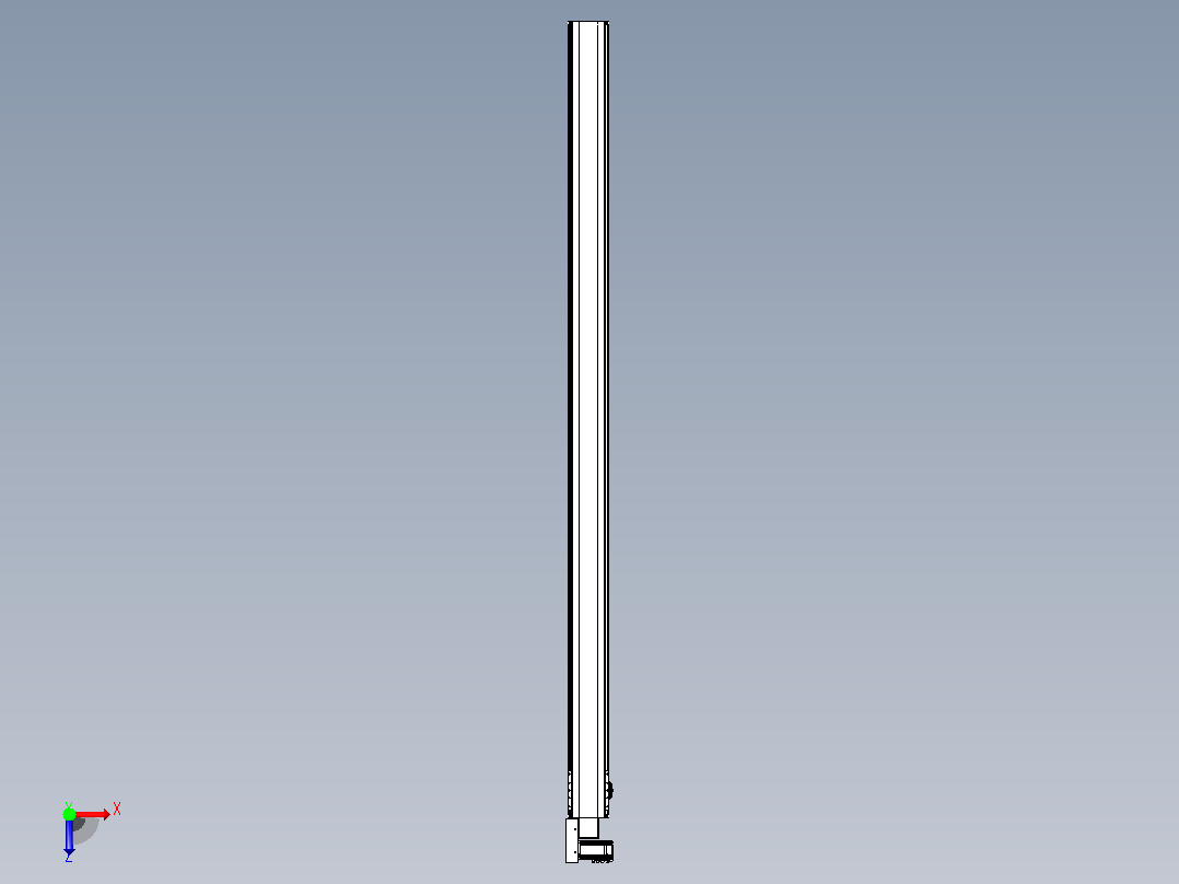 皮带直线轴半封闭可选导轨TPA-HNB-140D-120-L2450-ML-Y-P40-N3俯视图