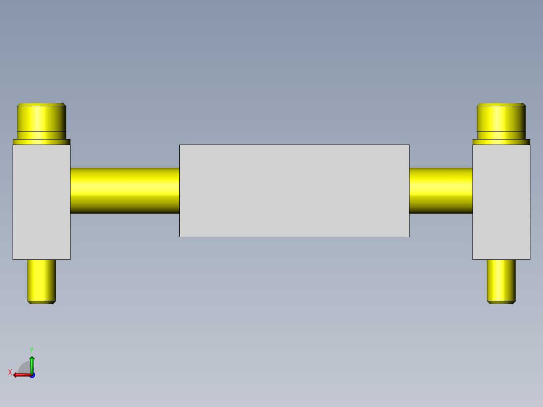 皮带拉伸装置后视图