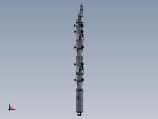 蛇形搜救机器人的原理机构设计CAD图纸SolidWorks三维模型说明前视缩略图