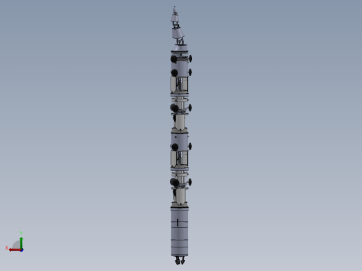 蛇形搜救机器人的原理机构设计CAD图纸SolidWorks三维模型说明后视缩略图