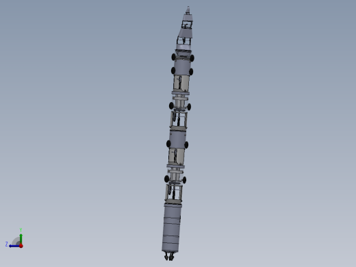 蛇形搜救机器人的原理机构设计CAD图纸SolidWorks三维模型说明右视缩略图