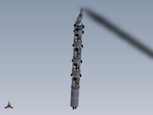 蛇形搜救机器人的原理机构设计CAD图纸SolidWorks三维模型说明正等轴测缩略图