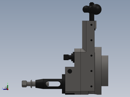 solidworks 牛头刨床刀架右视缩略图